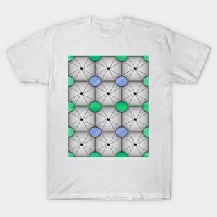Graphic in grey with green and blue T-Shirt